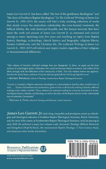 The Collected Writings of James Leo Garrett Jr., 1950-2015 achterzijde