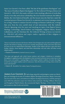 The Collected Writings of James Leo Garrett Jr., 1950-2015 achterzijde