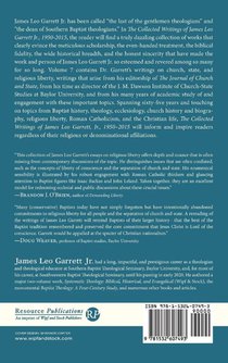 The Collected Writings of James Leo Garrett Jr., 1950-2015 achterzijde