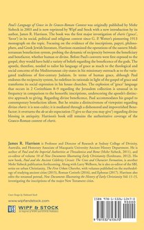 Paul's Language of Grace in its Graeco-Roman Context achterzijde