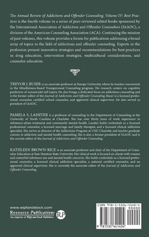 Annual Review of Addictions and Offender Counseling, Volume IV achterzijde