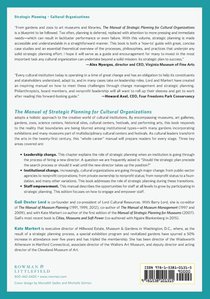 The Manual of Strategic Planning for Cultural Organizations achterzijde