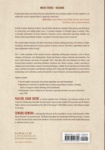 A Guide to Library Research in Music achterzijde