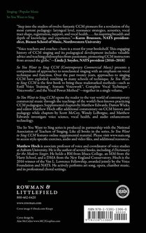 So You Want to Sing CCM (Contemporary Commercial Music) achterzijde