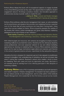 Marketing the Arts achterzijde