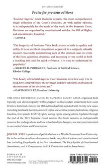 Essential Supreme Court Decisions achterzijde