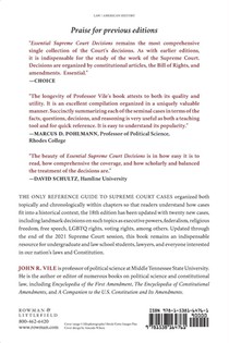 Essential Supreme Court Decisions achterzijde