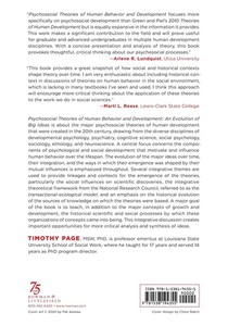 Psychosocial Theories of Human Behavior and Development achterzijde