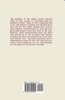 Property Rights in the Eighth-Century Prophets achterzijde