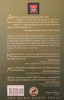 The Reality Way of Adidam achterzijde