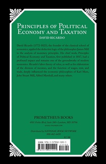 Principles of Political Economy and Taxation achterzijde