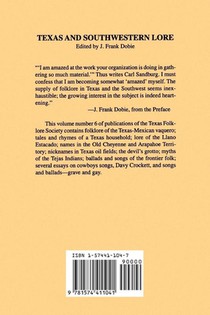 Texas and Southwestern Lore achterzijde
