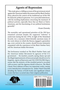 Agents of Repression: The Fbi's Secret Wars Against the Black Panther Party and the American Indian Movement achterzijde