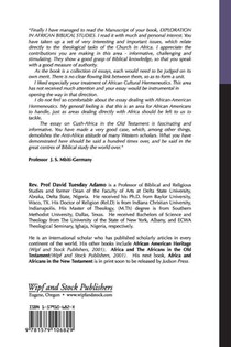 Explorations in African Biblical Studies achterzijde