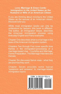 Love, Marriage & Green Cards achterzijde