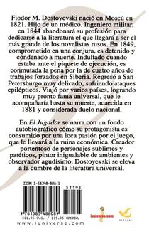 El Jugador achterzijde