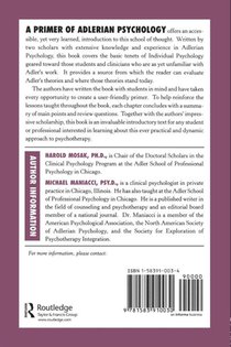 Primer of Adlerian Psychology achterzijde