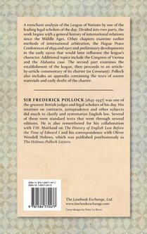 The League of Nations [1920] achterzijde