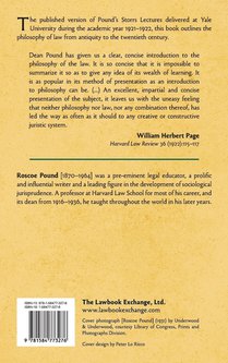 An Introduction to the Philosophy of Law [1922] achterzijde