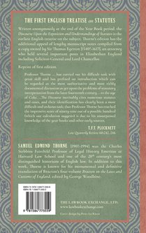 A Discourse Upon the Exposition and Understanding of Statutes achterzijde