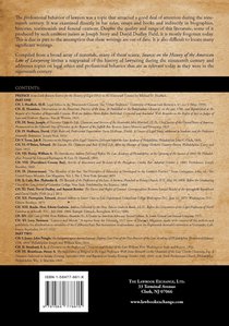 Sources of the History of the American Law of Lawyering achterzijde