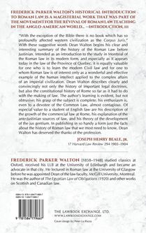 Historical Introduction to the Roman Law. Fourth Edition, Revised (1920) achterzijde