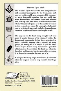 Masonic Quiz Book achterzijde