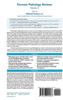 Forensic Pathology Reviews Vol 3 achterzijde