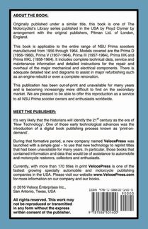 Book of the Nsu Prima 1956-1964 Prima D - V - III - Iiik - achterzijde