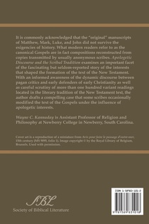 Apologetic Discourse and the Scribal Tradition achterzijde