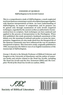 Exegesis at Qumran achterzijde