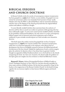 Biblical Exegesis and Church Doctrine achterzijde