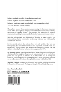 Philosophy of Religion achterzijde