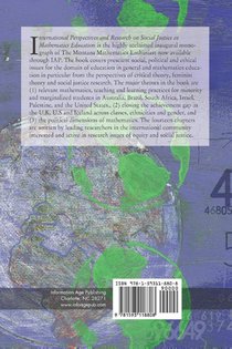 International Perspectives on Social Justice in Mathematics Education achterzijde