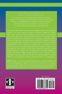 Educational Strategies for Children with Autism Spectrum Disorders achterzijde