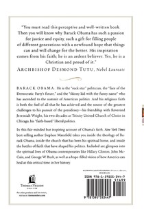 The Faith of Barack Obama achterzijde