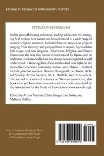 Esotericism, Religion, and Nature achterzijde