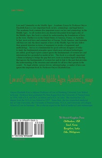Law and Criminality in the Middle Ages achterzijde