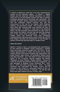 History of American Land Law - Volume 1 achterzijde