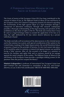 The Different Forms of Abuse of Law and Process in the European Union achterzijde