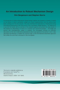 An Introduction to Robust Mechanism Design achterzijde