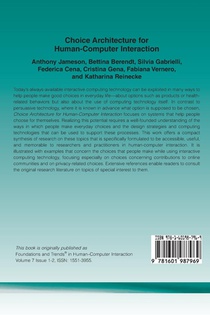 Choice Architecture for Human-Computer Interaction achterzijde