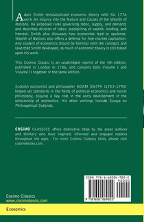 An Inquiry Into the Nature and Causes of the Wealth of Nations (Unabridged Edition) achterzijde
