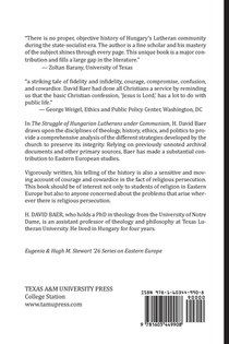 The Struggle of Hungarian Lutherans under Communism achterzijde