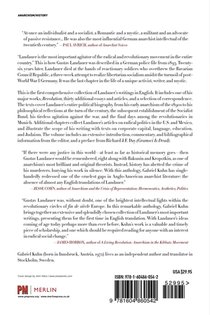 Landauer, G: Revolution and Other Writings achterzijde