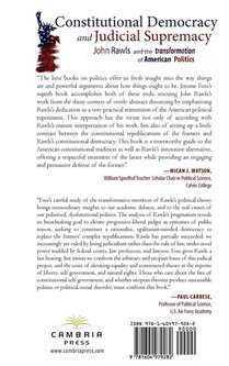 Constitutional Democracy and Judicial Supremacy achterzijde