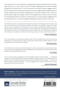 The Christology of the Fourth Gospel achterzijde