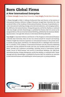 Born Global Firms: A New International Enterprise achterzijde