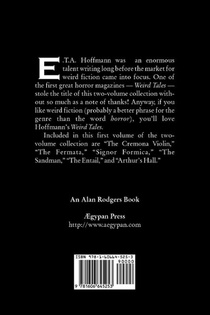 Weird Tales. Vol. I by E.T A. Hoffman, Fiction, Fantasy achterzijde