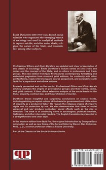 Professional Ethics and Civic Morals achterzijde